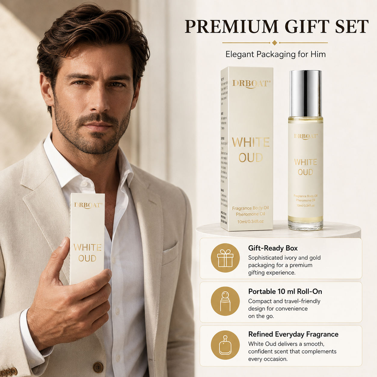 Perfume Alcohol Fragrance - Minyak Parfum Roll-on untuk Pria, Aroma