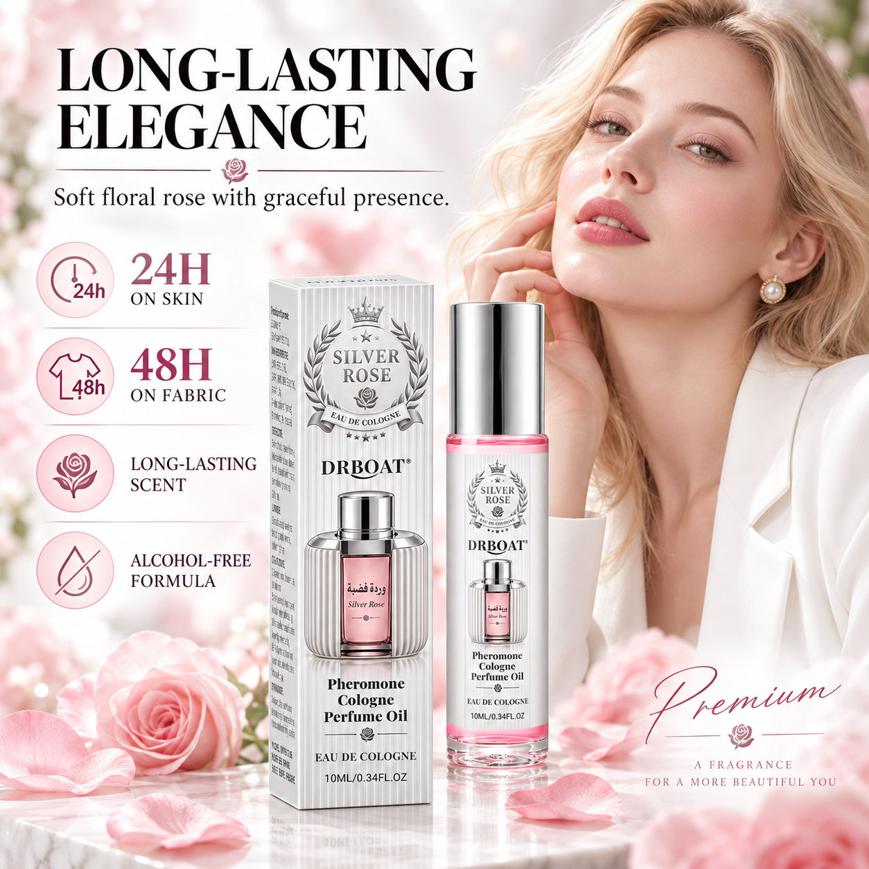 Minyak Parfum Roll-On Silver R - Perfume Fragrance Concentration ulasan dan harga